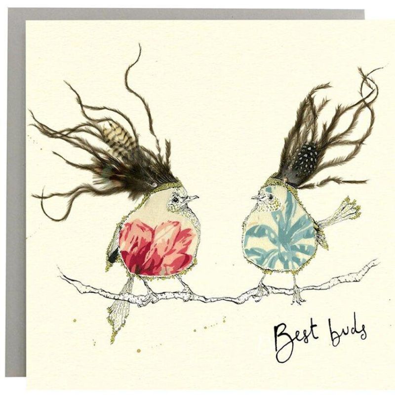 anna wright illustrated greeting card best buds