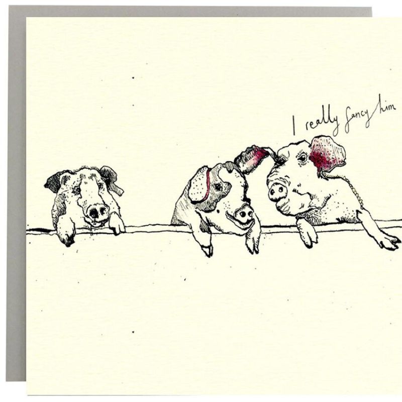 anna wright illustrated greeting card I really fancy him