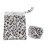 leopard print swim nappy and matching wet bag