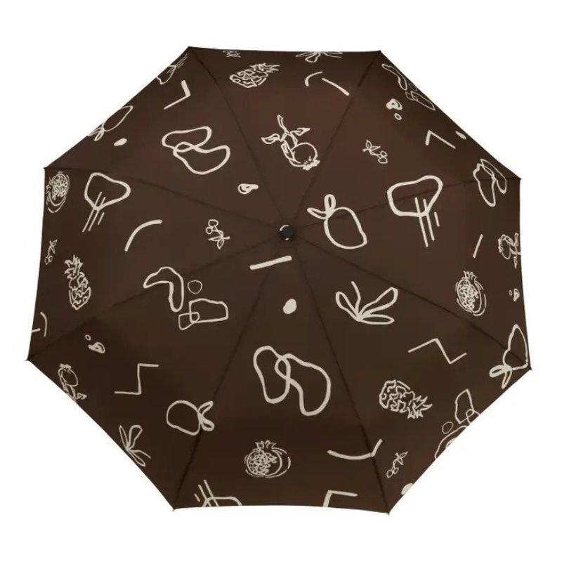 Original Duckhead umbrella chocolate fruits and shapes showing the top of the umbrella