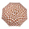 Original Duckhead umbrella peanut butter checkers brown and white checks showing top of umbrella