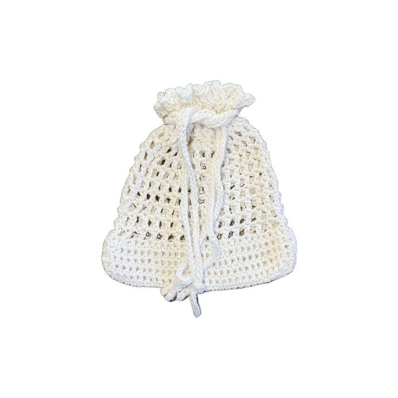 Crochet cotton soap saver wash bag