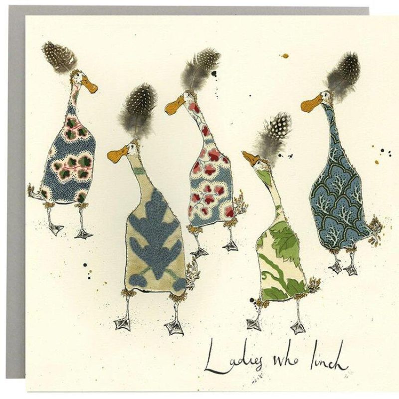 anna wright illustrated greeting card ladies who lunch