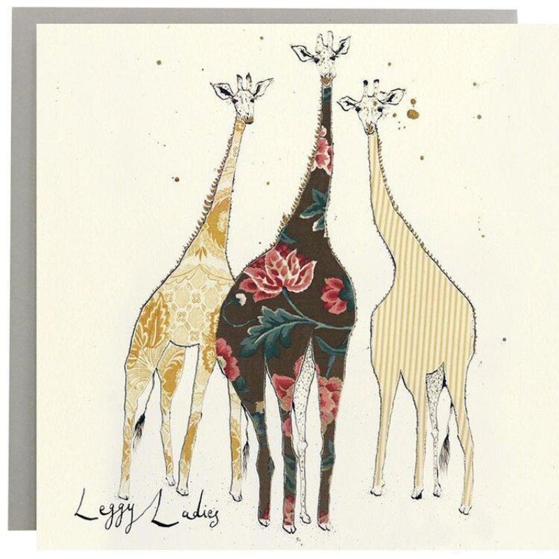 anna wright illustrated greeting card leggy ladies