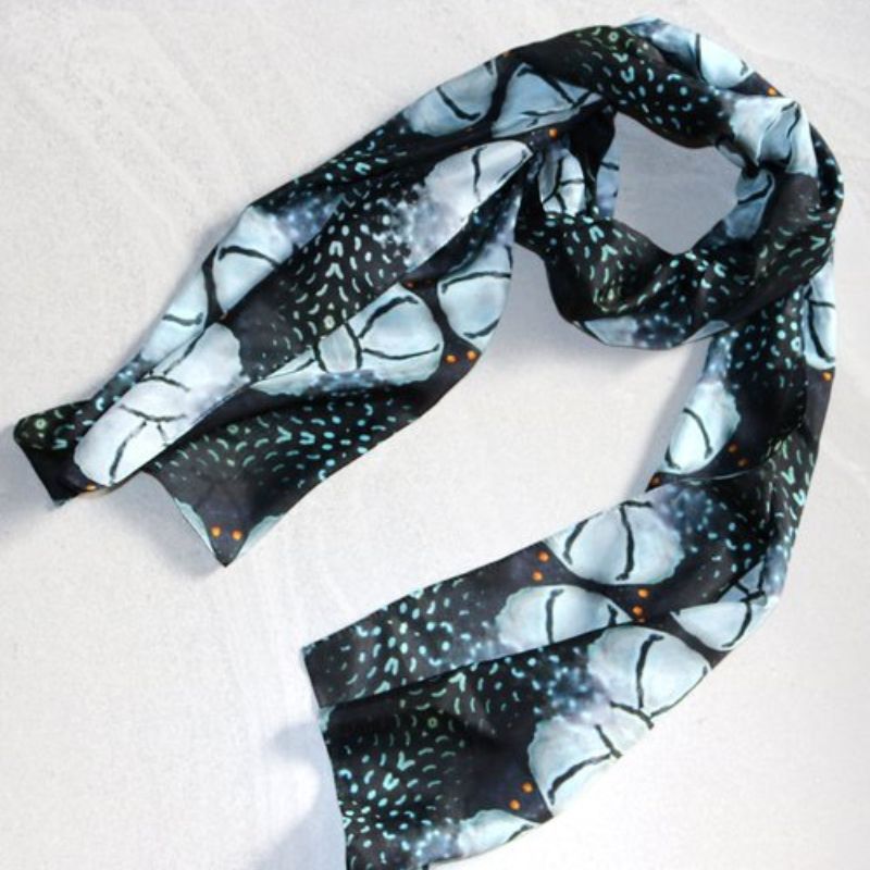 benni marine designs silk scarf moon shadow