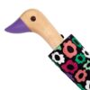 Original Duckhead umbrella flower maze closeup showing wooden duckhead and purple beak