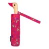 Original Duckhead umbrella in terrazwow pink and splashes of colour showing wooden duckhead and pink beak