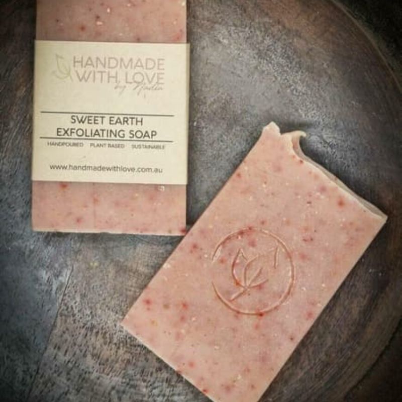 two bars sweet earth exfoliating soap