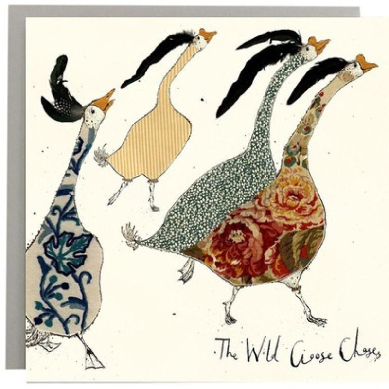 anna wright illustrated greeting card wild goose chase