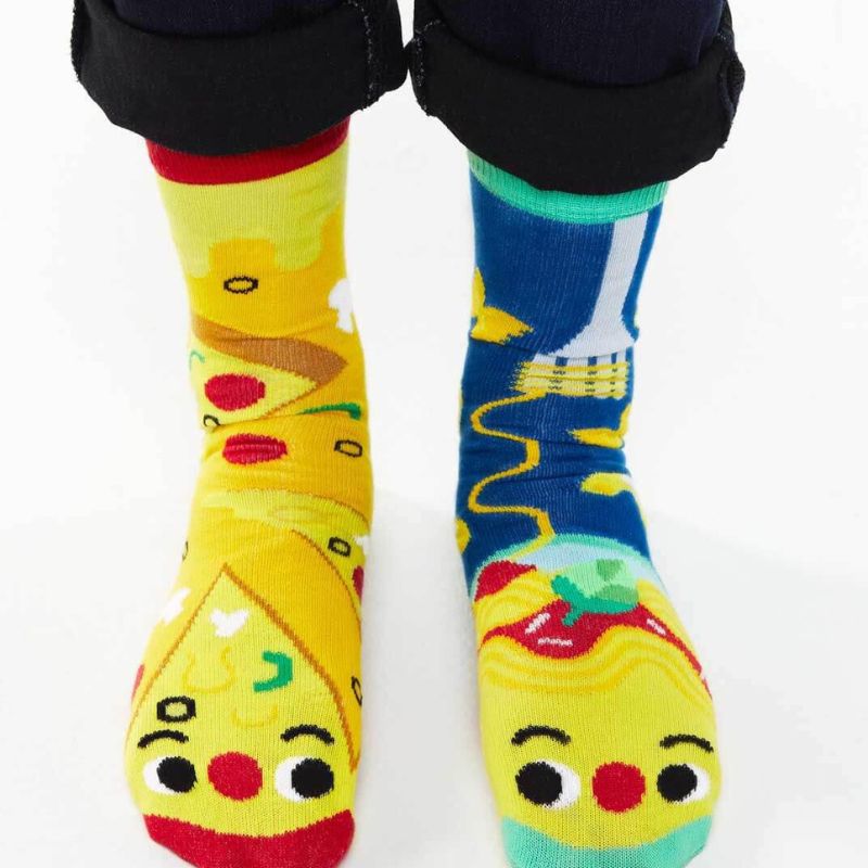 pals pizza and pasta adult socks