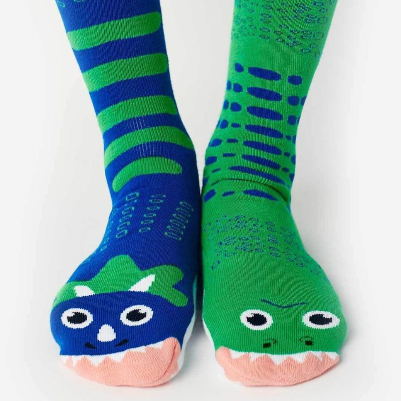 pals trex and triceratops adult socks