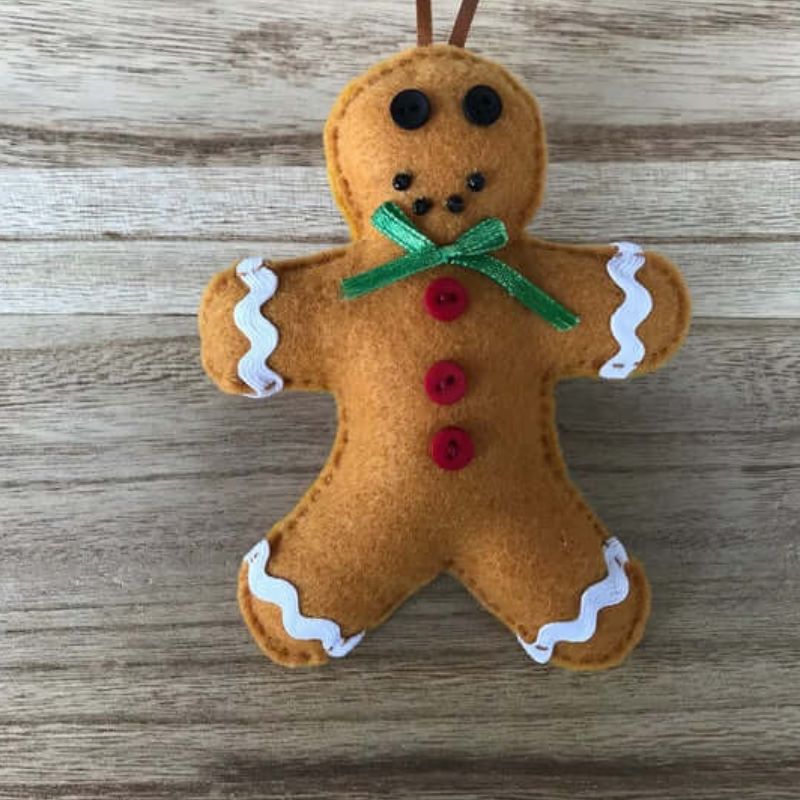 felt gingerbread ornament