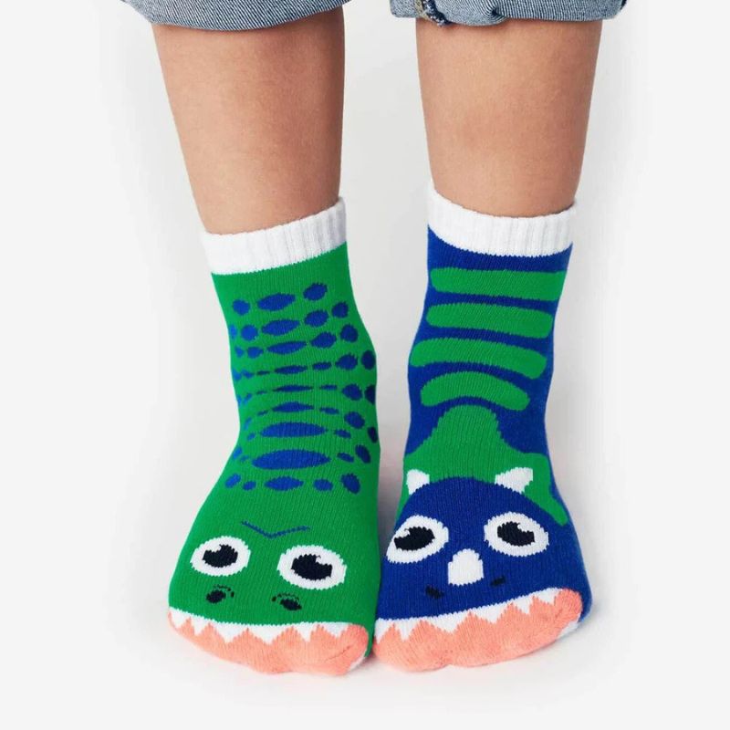 pals t-rex and triceratops socks kids