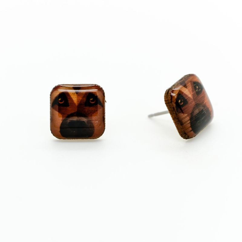 selatan animal stud earrings german shepherd