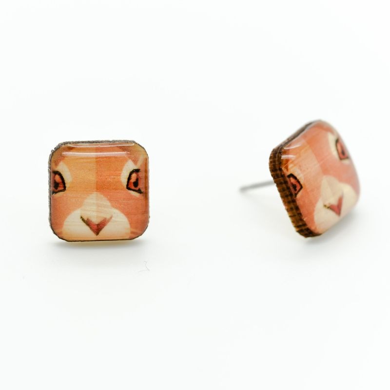 animal stud earrings rabbit