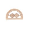 rainbow shaped beech wood rattle teether for baby