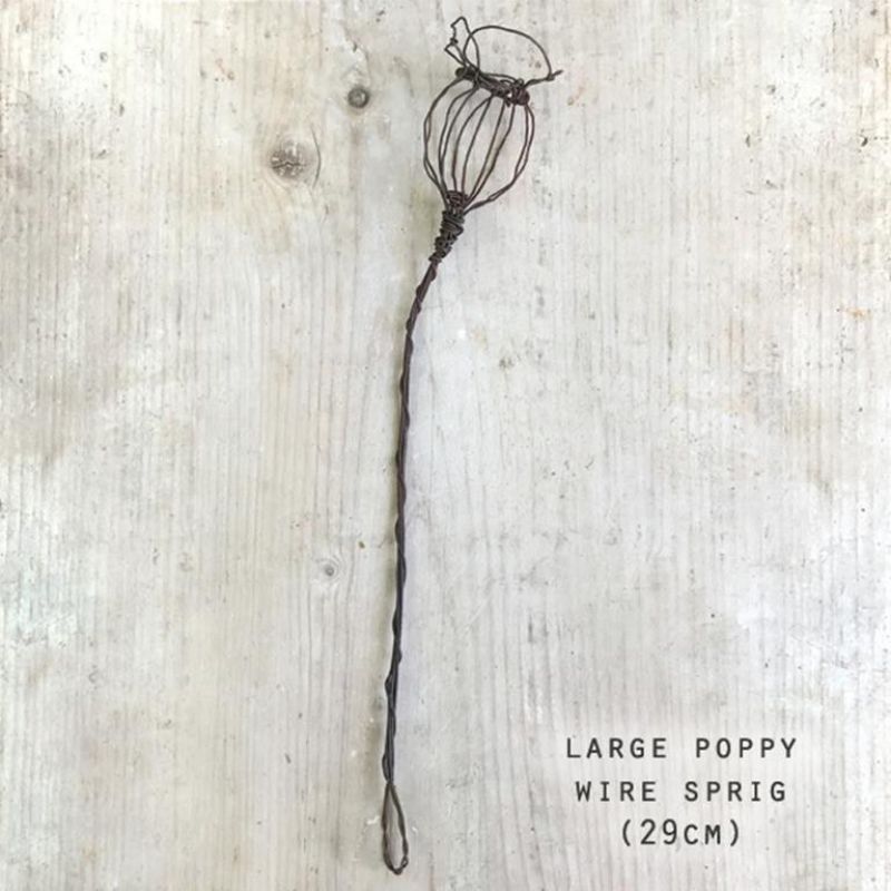 wire stem large poppy